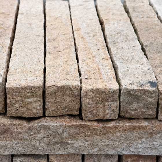 Granit-Palisade 12×12×100 cm „Giallo“